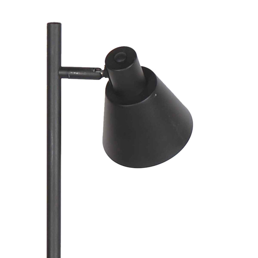 Zwarte 2 lichts vloerlamp oeroe 4117zw met e14 fittingen