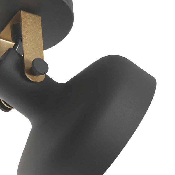 Zwarte wandlamp prato 4118zw met e14 fitting
