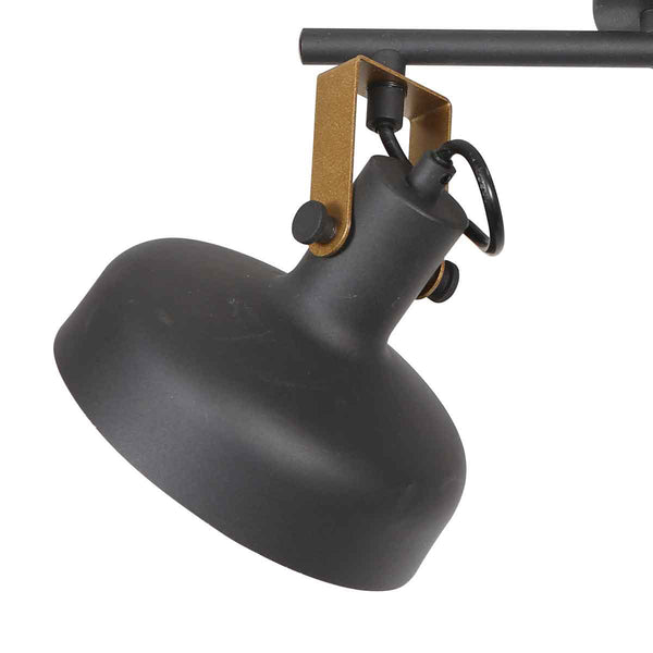Zwarte 2 lichts spot / wandlamp prato 4119zw