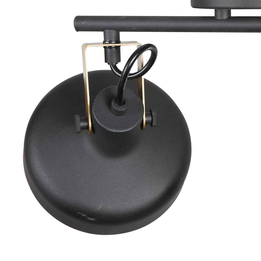 Zwarte 2 lichts spot / wandlamp prato 4119zw