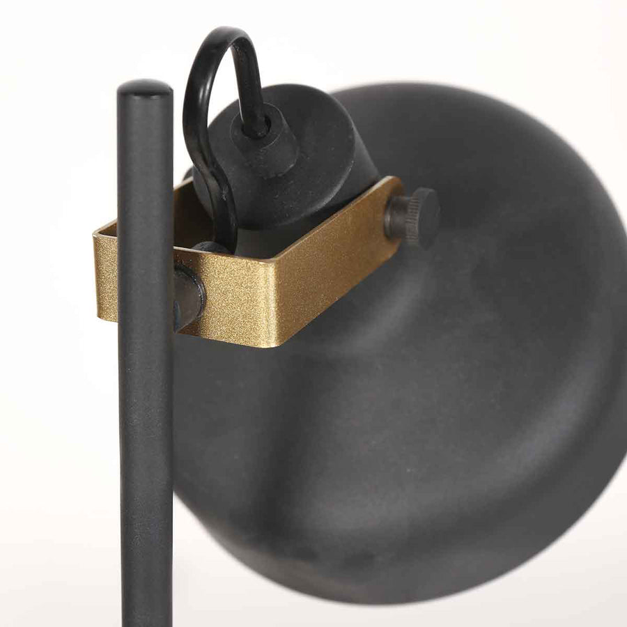 Zwarte 2 lichts vloerlamp prato 4121zw met e14 fittingen