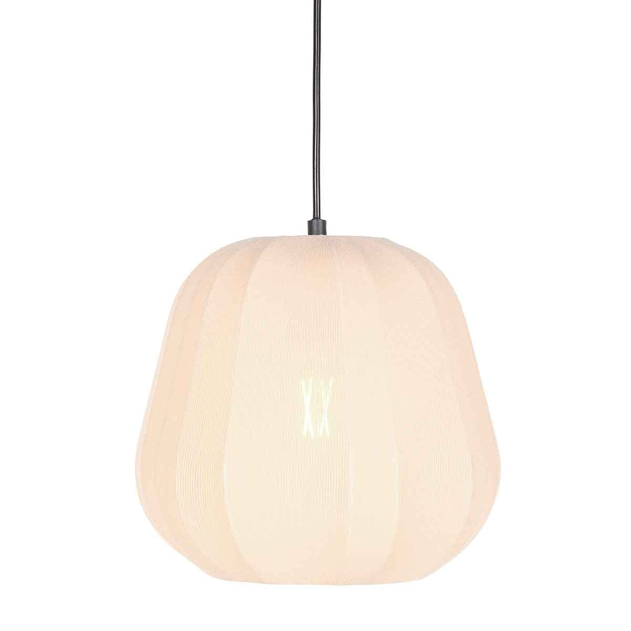Hanglamp sable 4122cr - sfeervolle pendel met crème linnen kap ø25 cm
