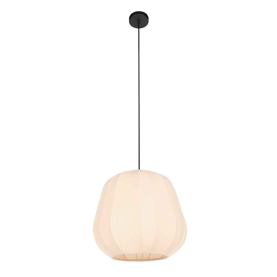 Hanglamp sable 4123cr - sfeervolle pendel met crème linnen kap ø28 cm