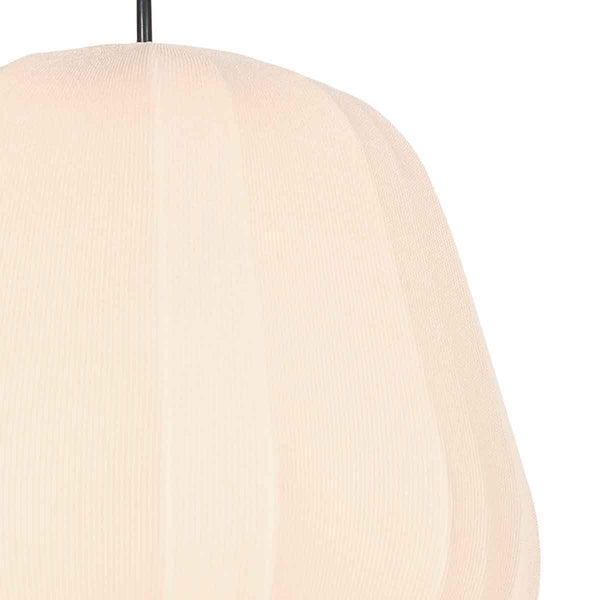 Hanglamp sable 4123cr - sfeervolle pendel met crème linnen kap ø28 cm