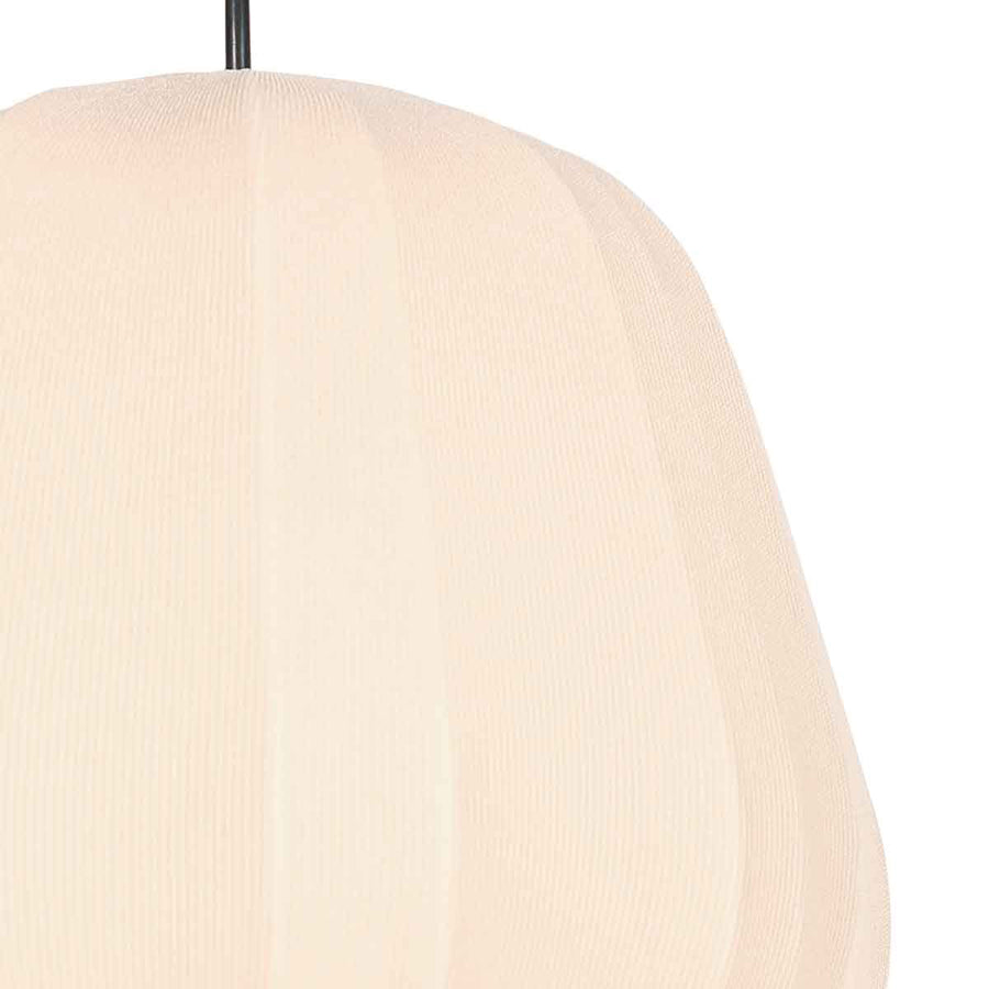 Hanglamp sable 4123cr - sfeervolle pendel met crème linnen kap ø28 cm