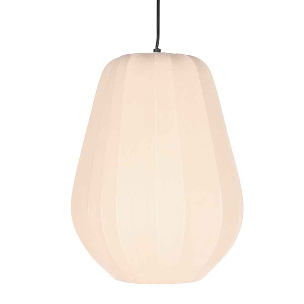 Hanglamp sable 4124cr - warme sfeermaker met crème linnen kap ø27 cm