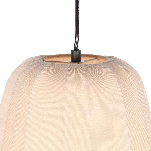 Hanglamp sable 4124cr - warme sfeermaker met crème linnen kap ø27 cm