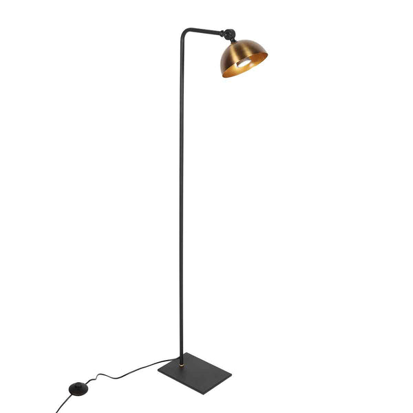 Zwart met bronzen vloerlamp Pintino 4125ZW GU10 fitting