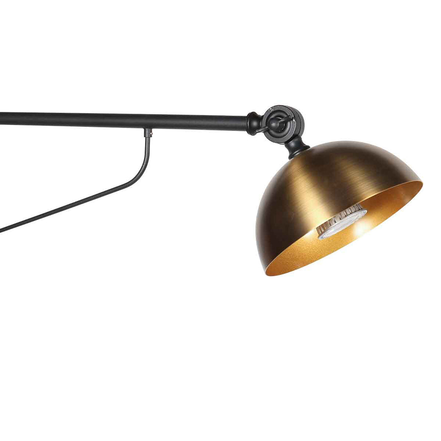 Zwart met bronzen wandlamp Pintino 4126ZW GU10 fitting