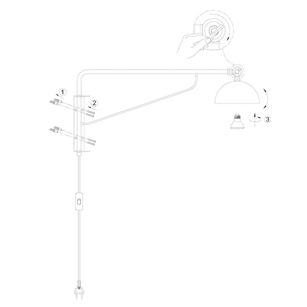 Zwart met bronzen wandlamp Pintino 4126ZW GU10 fitting