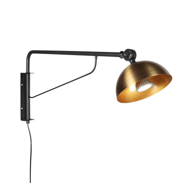 Zwart met bronzen wandlamp Pintino 4126ZW GU10 fitting