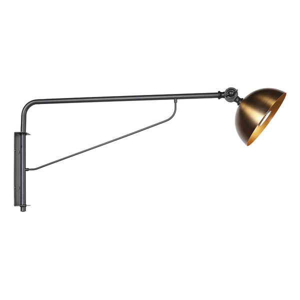Zwart met bronzen wandlamp Pintino 4126ZW GU10 fitting