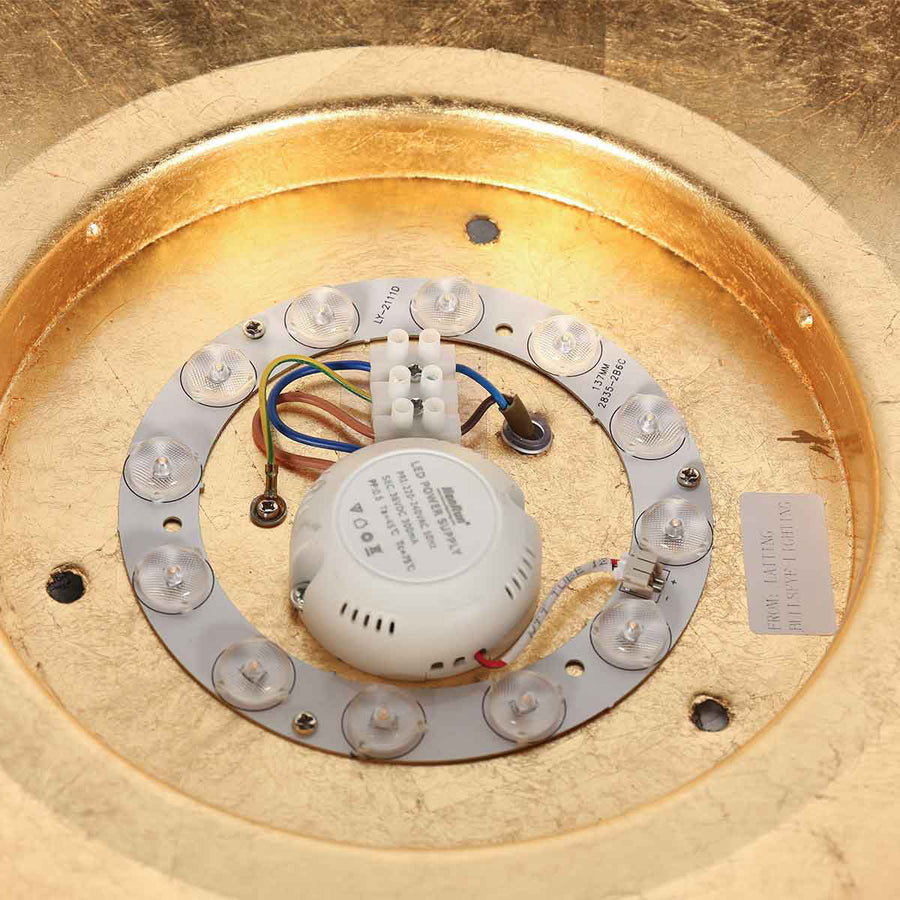 Zwart met gouden Plafondlamp Brotke 4127ZW 3 staps dimbaar
