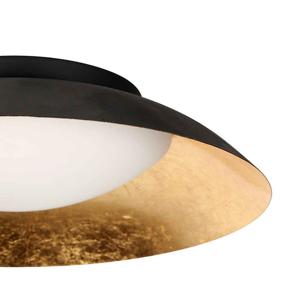 Zwart met gouden Plafondlamp Brotke 4127ZW 3 staps dimbaar