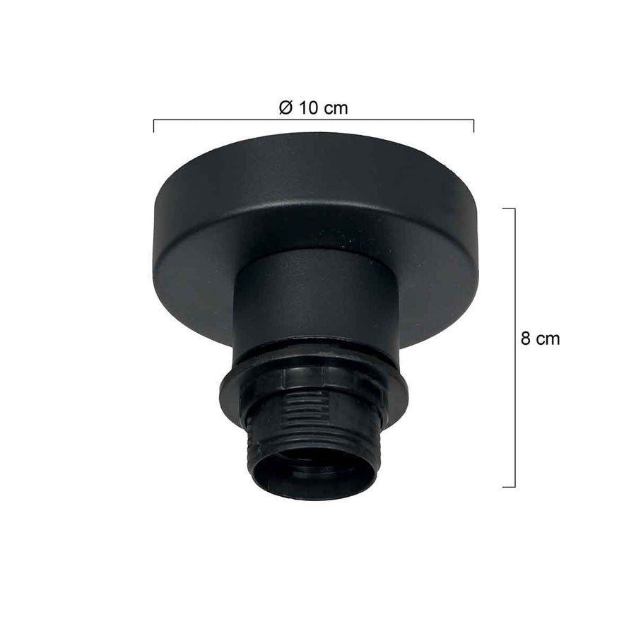 Zwarte plafondlamp Bloeba 4129ZW zonder lampenkap