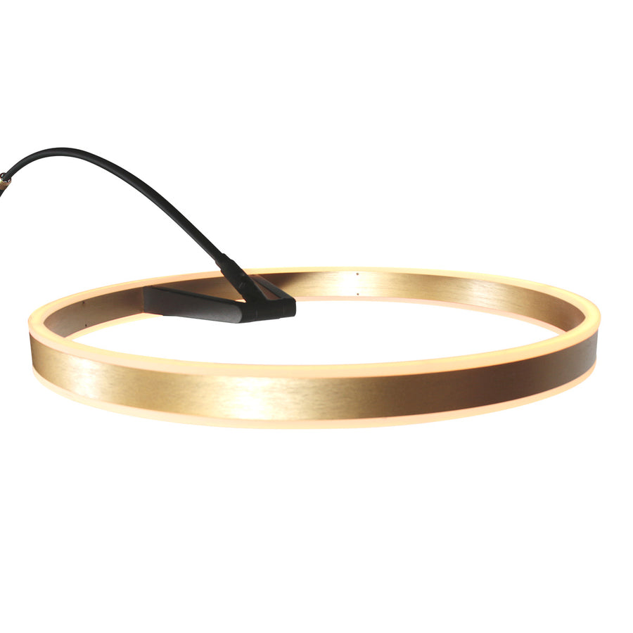 Booglamp ringlux 4130go zwart met goud luxe led vloerlamp