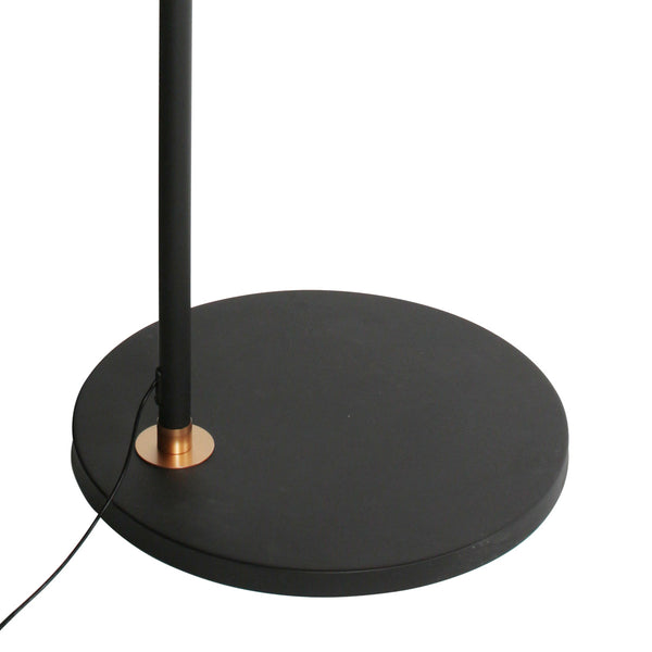 Booglamp ringlux 4130go zwart met goud luxe led vloerlamp