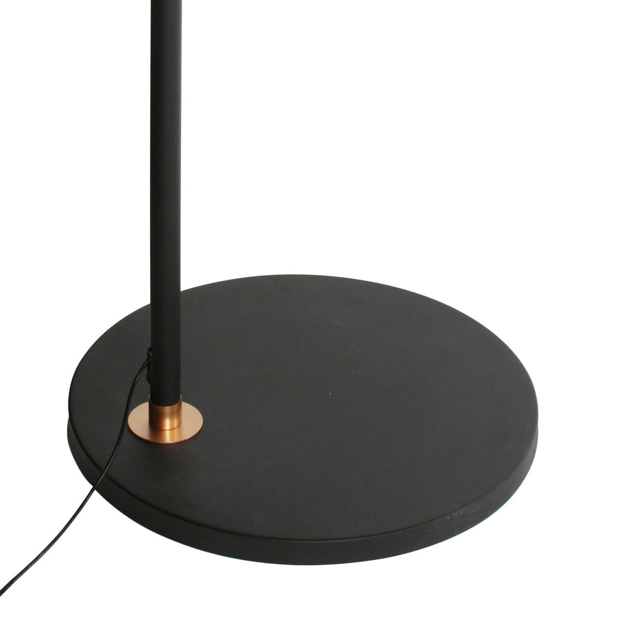 Booglamp ringlux 4130go zwart met goud luxe led vloerlamp