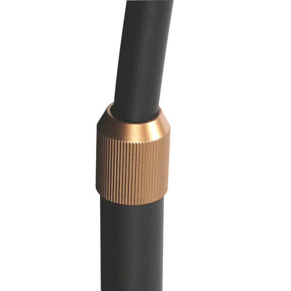 Booglamp ringlux 4130go zwart met goud luxe led vloerlamp