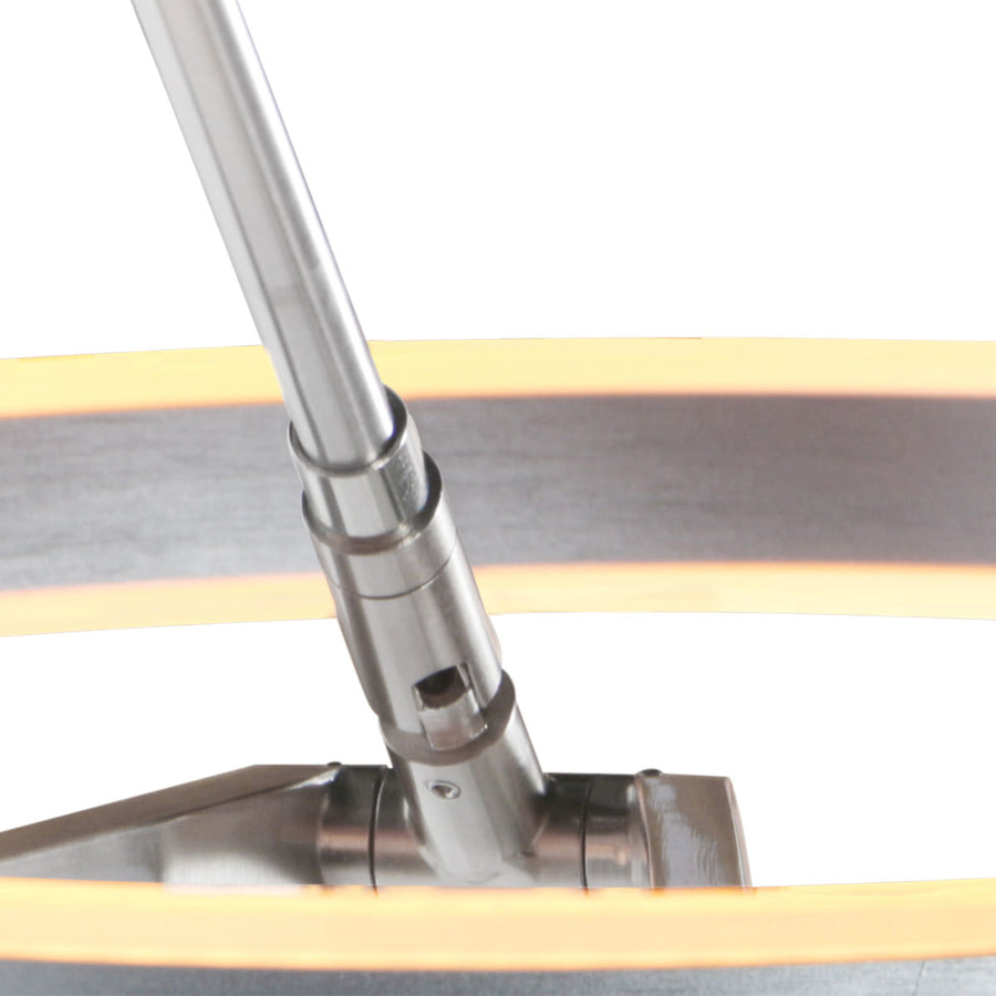 Booglamp ringlux 4130st staalkleurige led vloerlamp met klasse