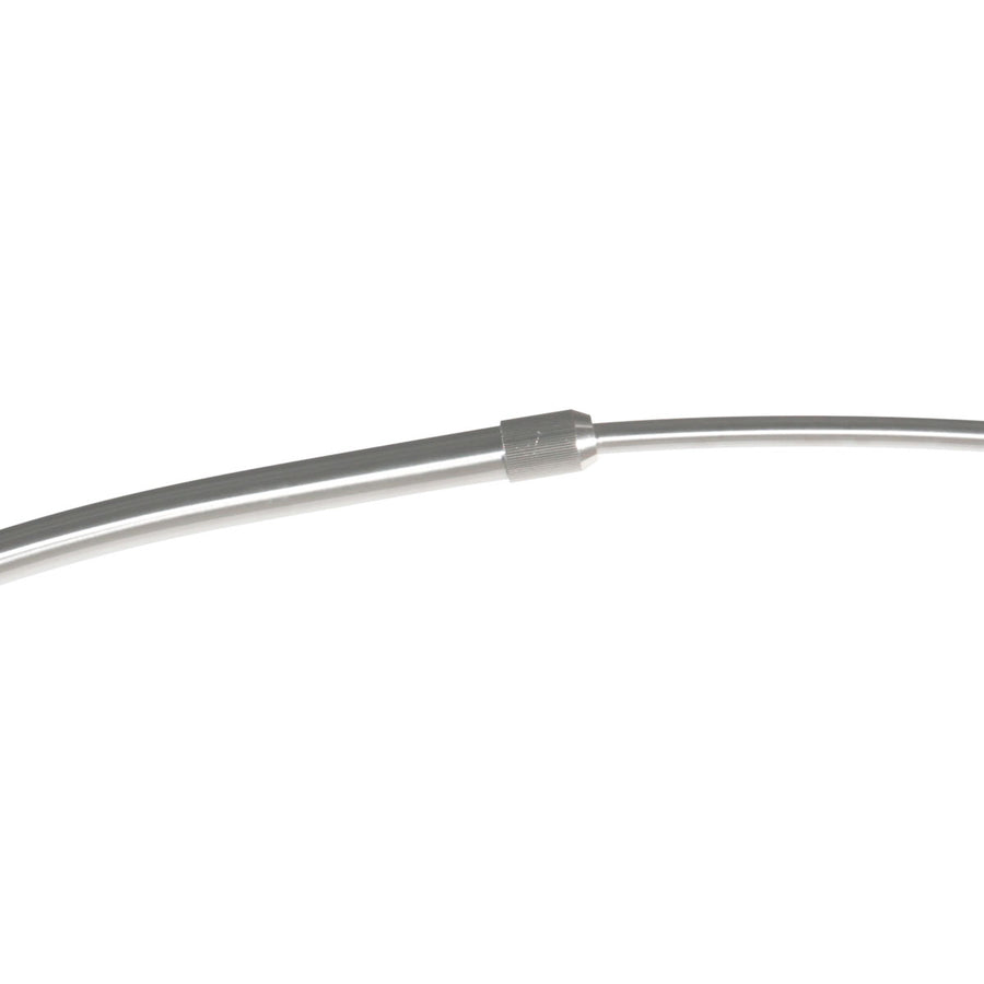 Booglamp ringlux 4130st staalkleurige led vloerlamp met klasse