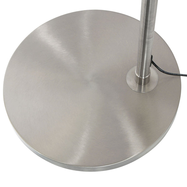 Booglamp ringlux 4130st staalkleurige led vloerlamp met klasse