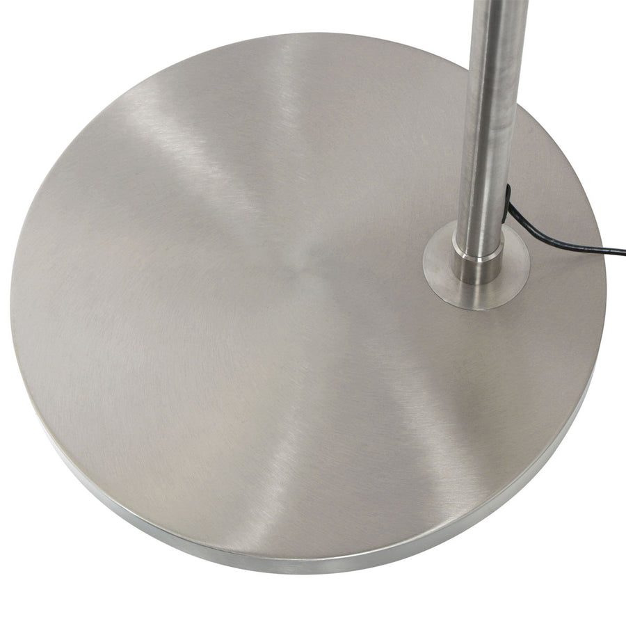 Booglamp ringlux 4130st staalkleurige led vloerlamp met klasse