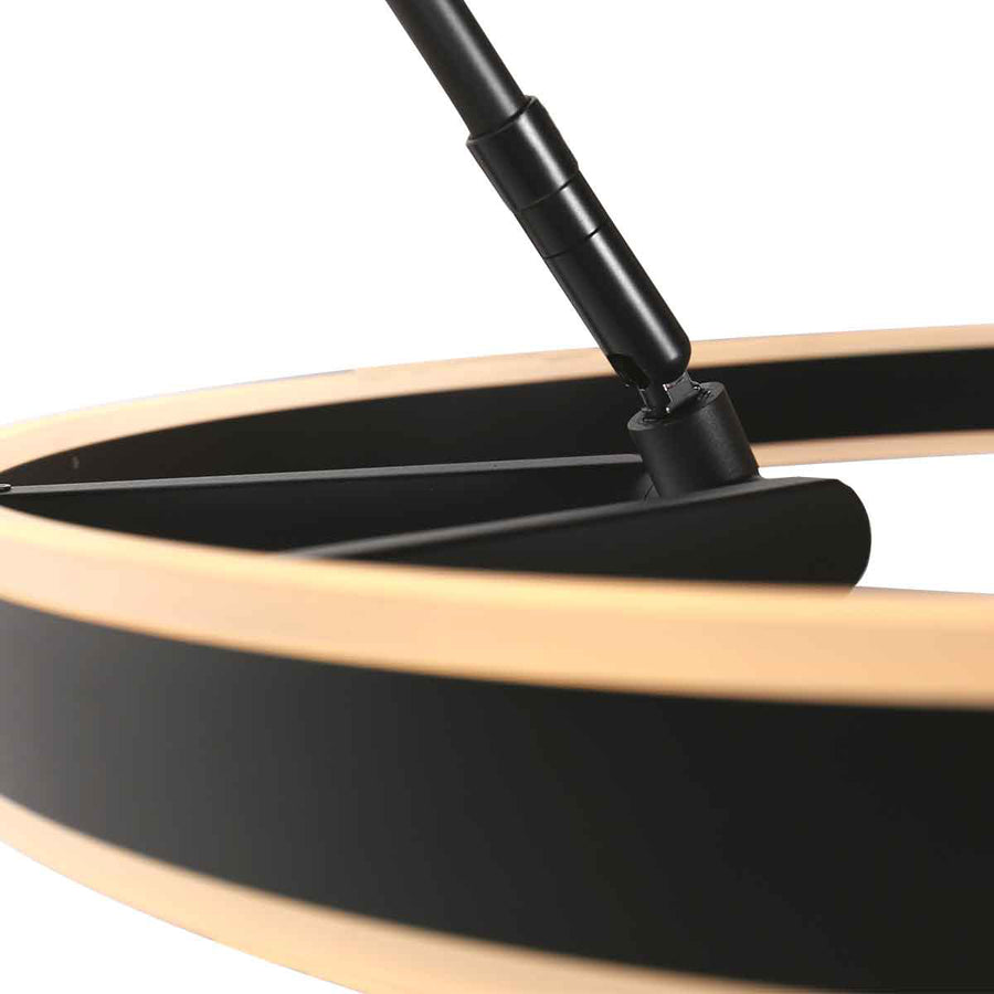 Booglamp ringlux 4130zw zwarte led vloerlamp met allure