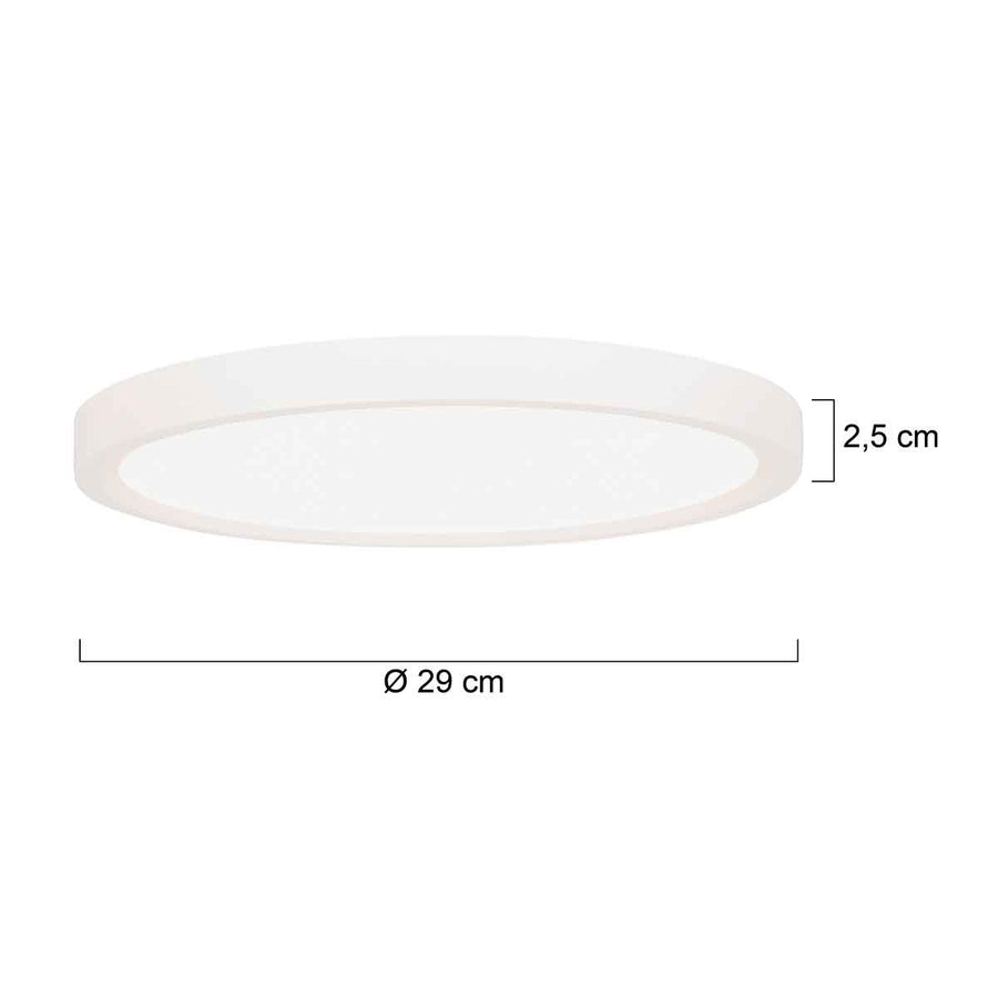 Witte Plafondlamp 4132W met 3 standen dimfunctie en lichtkleur instelbaarheid Ø29 cm