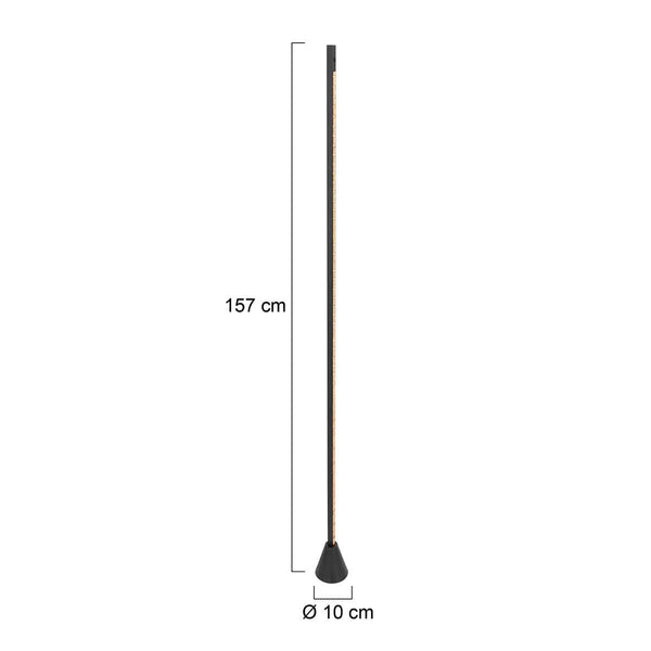 Zwarte vloerlamp Luzhaz 4133ZW met sensordimmer