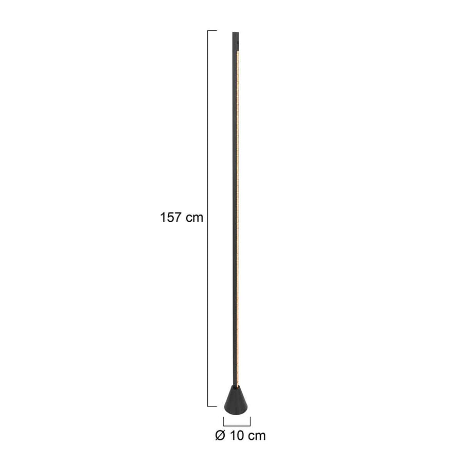 Zwarte vloerlamp Luzhaz 4133ZW met sensordimmer