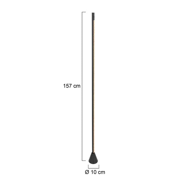 Zwarte vloerlamp Luzhaz 4133ZW met sensordimmer