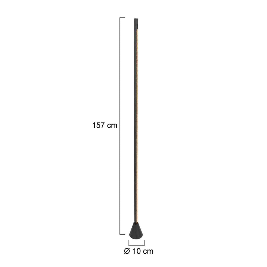 Zwarte vloerlamp Luzhaz 4133ZW met sensordimmer