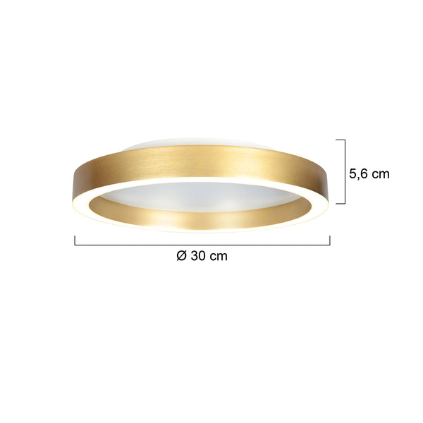 Goudkleurige plafondlamp Ringlux 4134GO Ø30CM 2500 Lumen