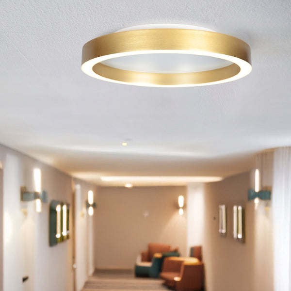 Goudkleurige plafondlamp Ringlux 4134GO Ø30CM 2500 Lumen