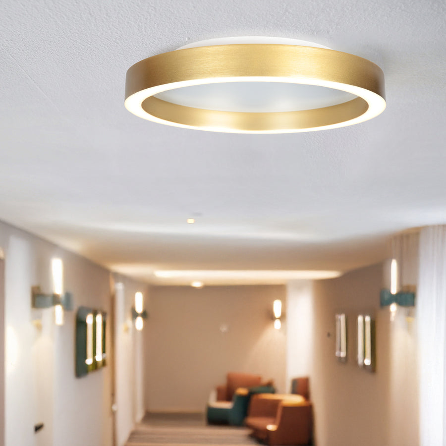 Goudkleurige plafondlamp Ringlux 4134GO Ø30CM 2500 Lumen