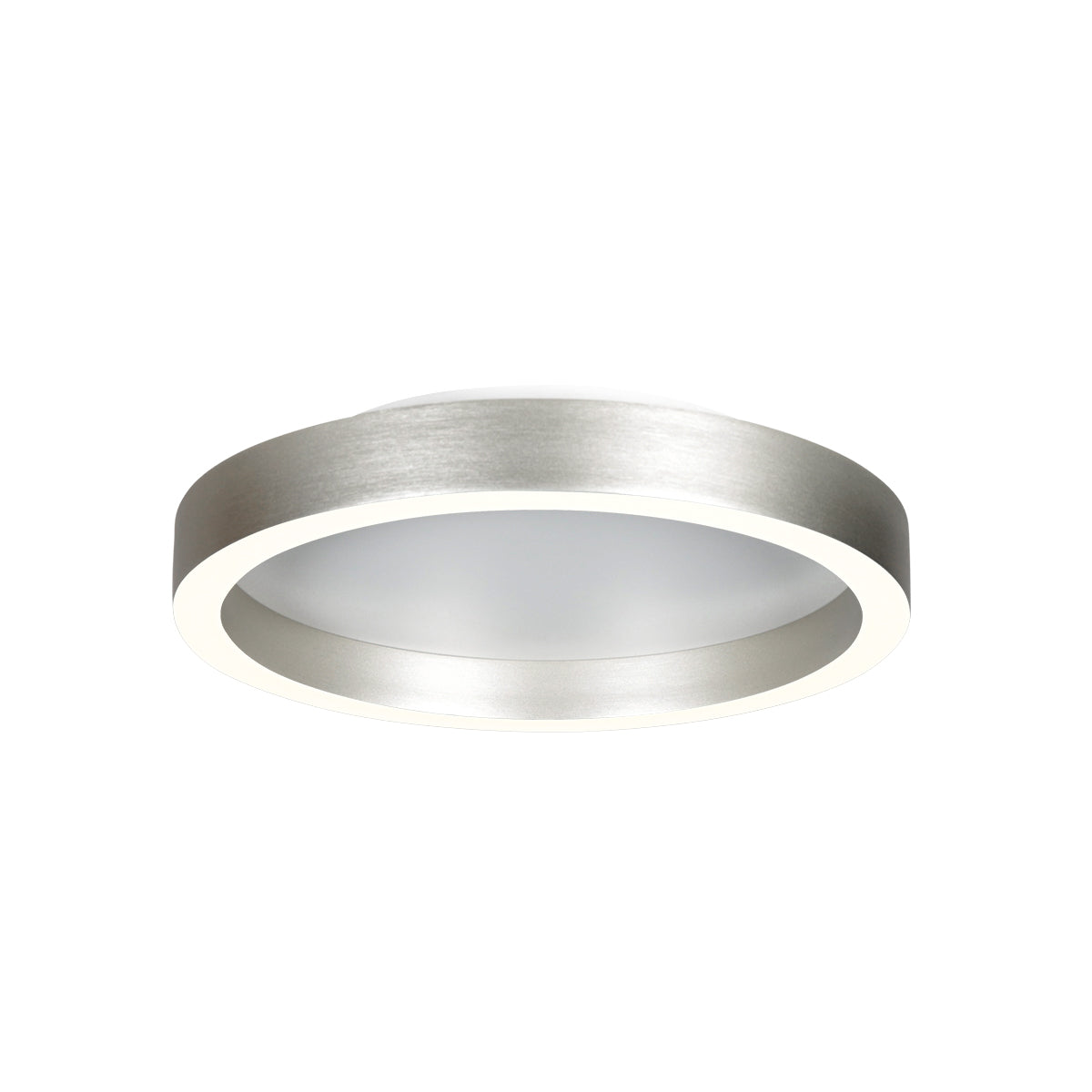 Staalkleurige plafondlamp Ringlux 4134ST Ø30CM 2500 Lumen