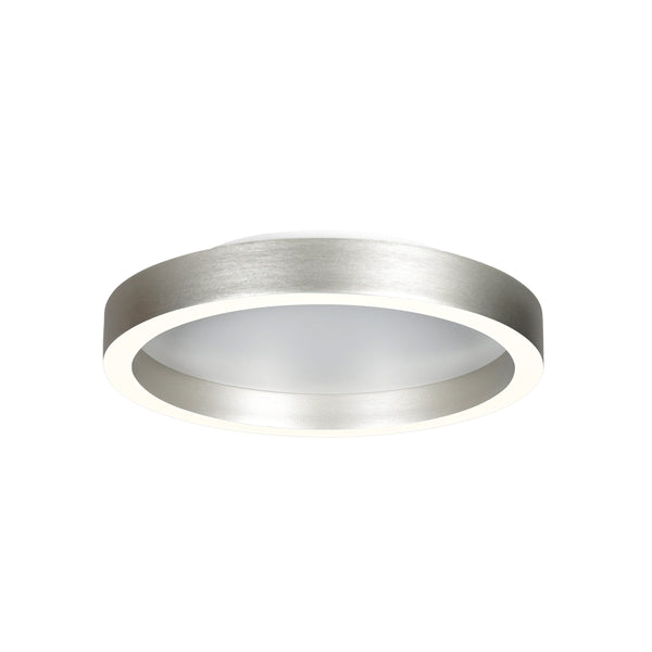 Staalkleurige plafondlamp Ringlux 4134ST Ø30CM 2500 Lumen