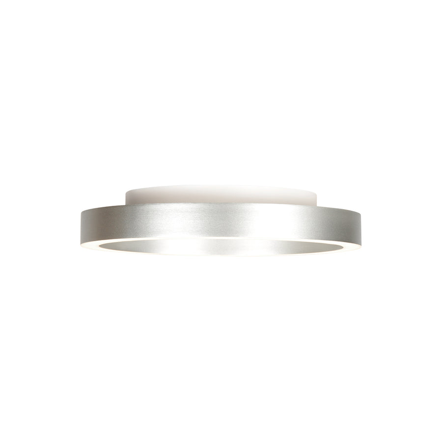 Staalkleurige plafondlamp Ringlux 4134ST Ø30CM 2500 Lumen