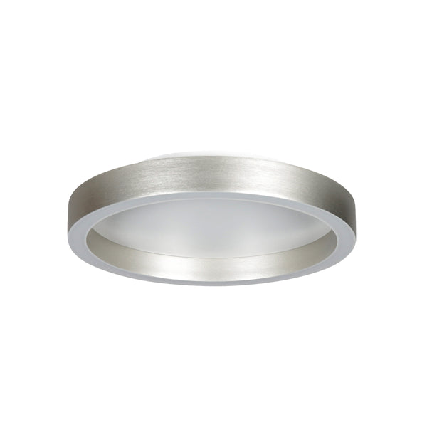 Staalkleurige plafondlamp Ringlux 4134ST Ø30CM 2500 Lumen