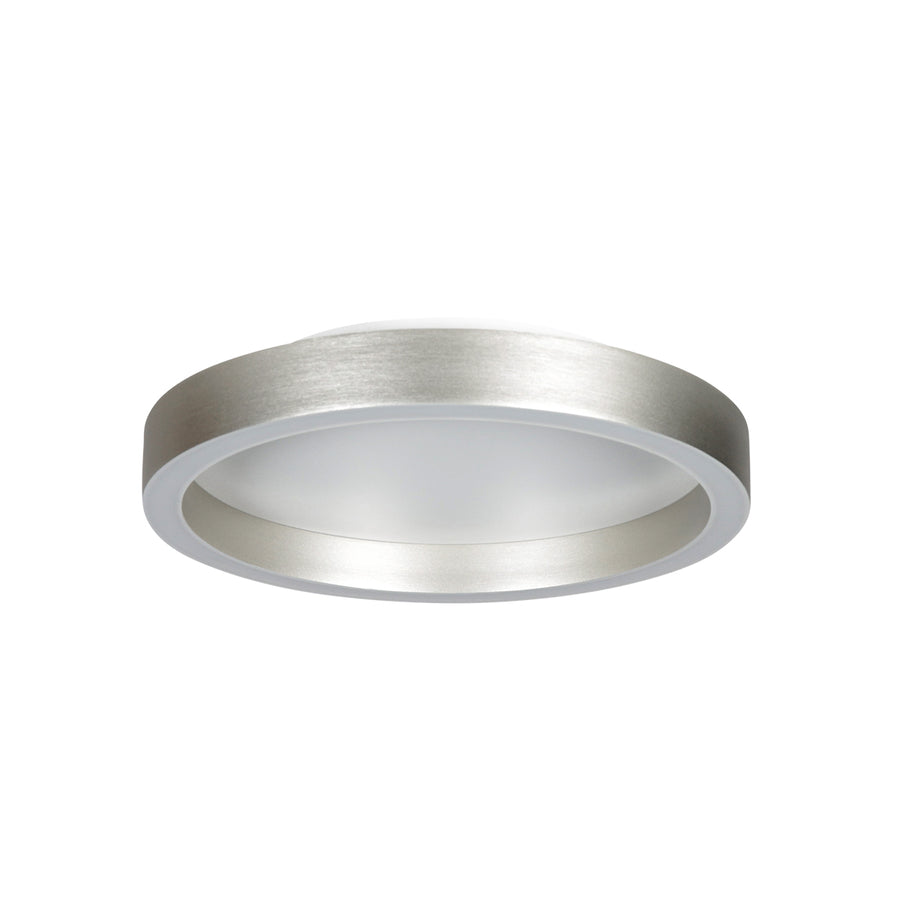 Staalkleurige plafondlamp Ringlux 4134ST Ø30CM 2500 Lumen