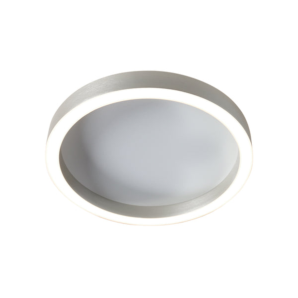 Staalkleurige plafondlamp Ringlux 4134ST Ø30CM 2500 Lumen