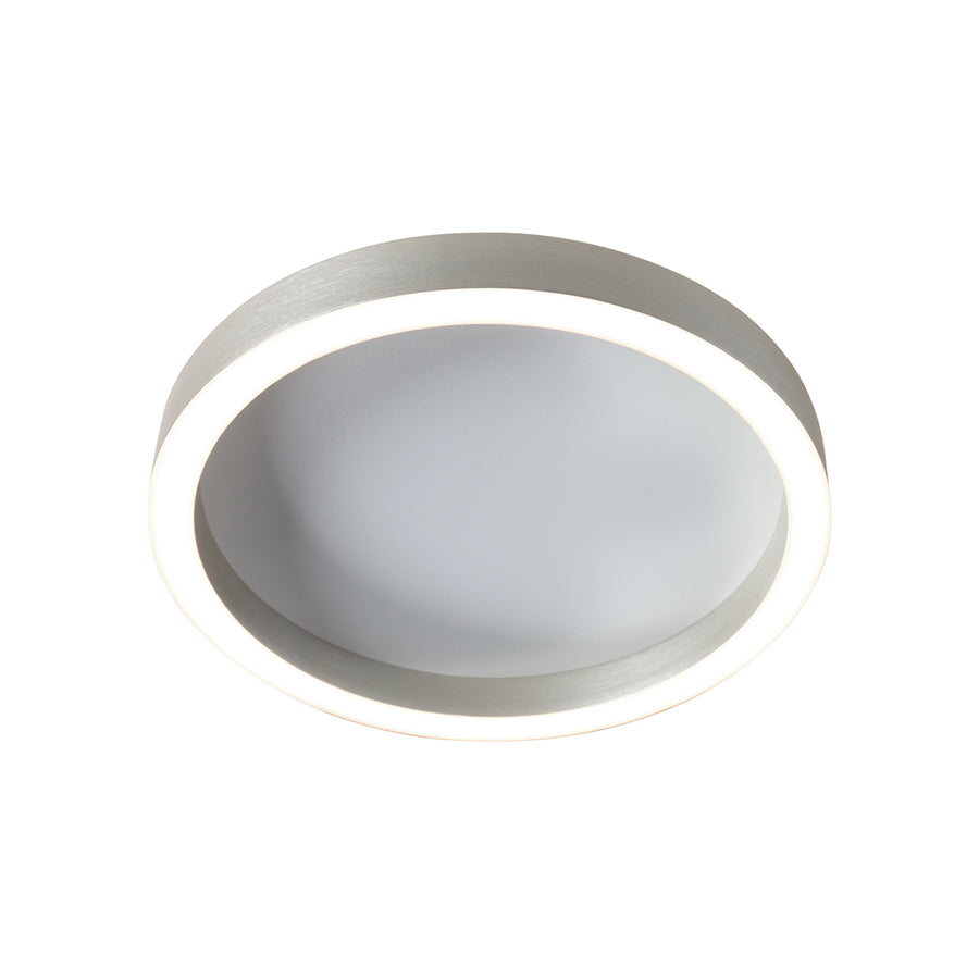 Staalkleurige plafondlamp Ringlux 4134ST Ø30CM 2500 Lumen