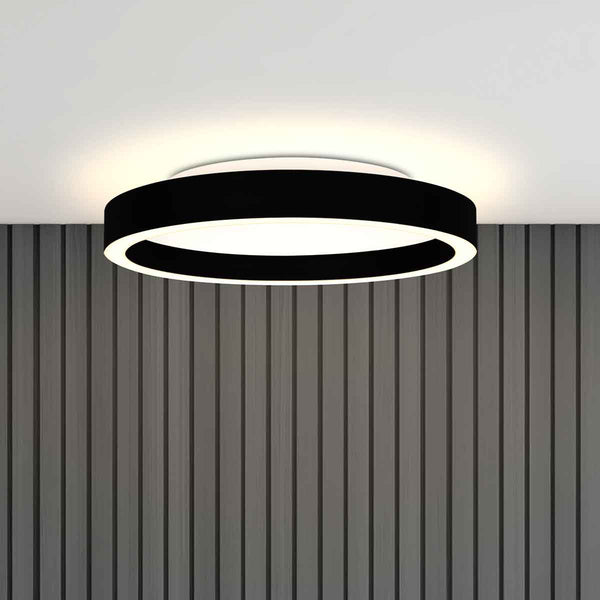Zwarte plafondlamp ringlux 4134zw ø30cm 2500 lumen