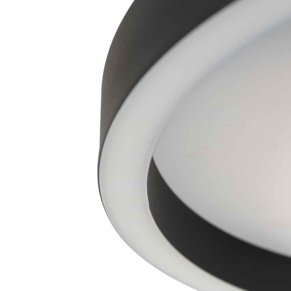 Zwarte plafondlamp ringlux 4134zw ø30cm 2500 lumen