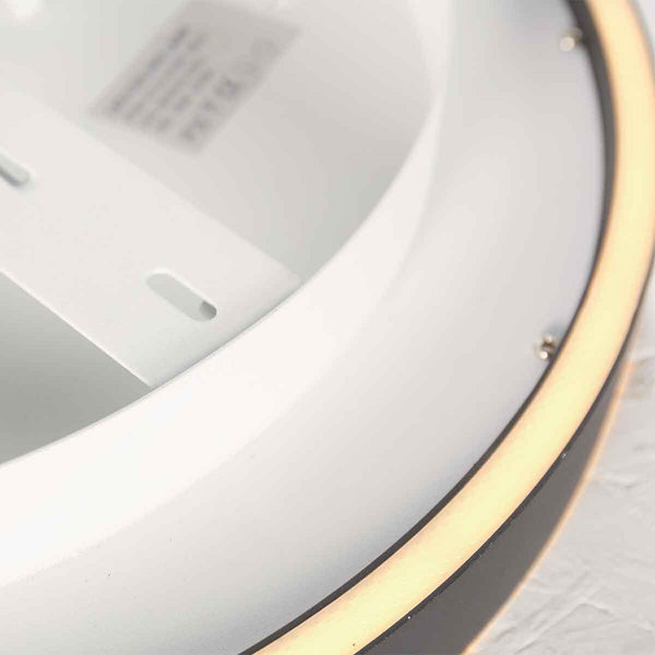 Zwarte plafondlamp ringlux 4134zw ø30cm 2500 lumen