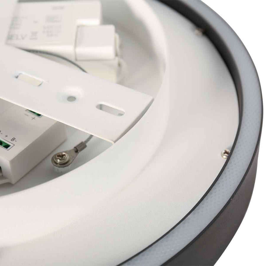 Zwarte plafondlamp ringlux 4134zw ø30cm 2500 lumen