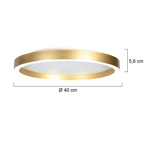 Goudkleurige plafondlamp Ringlux 4135GO Ø40CM 3600 Lumen