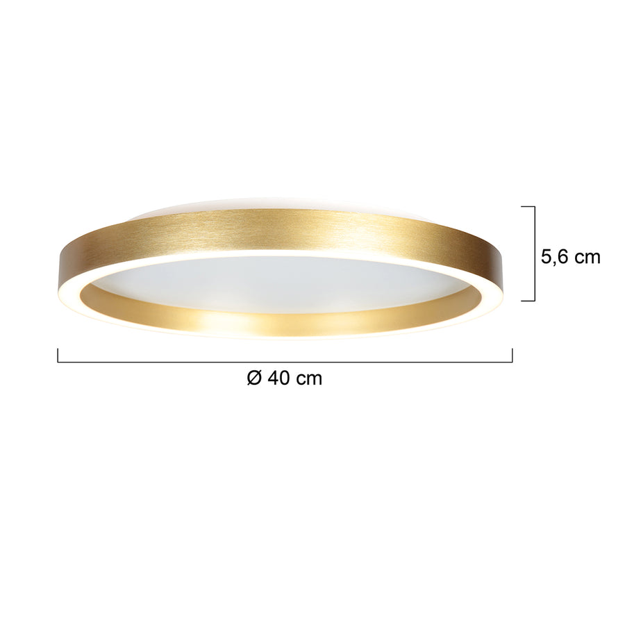 Goudkleurige plafondlamp Ringlux 4135GO Ø40CM 3600 Lumen