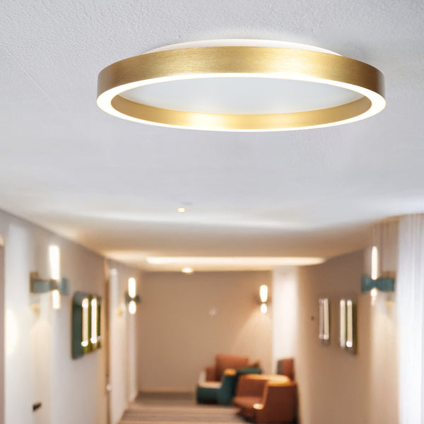 Goudkleurige plafondlamp Ringlux 4135GO Ø40CM 3600 Lumen